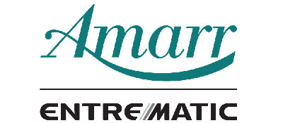 Logo of Amarr: Amarr is color torquoise, an underline below it, and on the bottom is "ENTREMATIC: